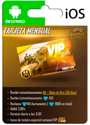 Free Fire – Tarjeta Mensual